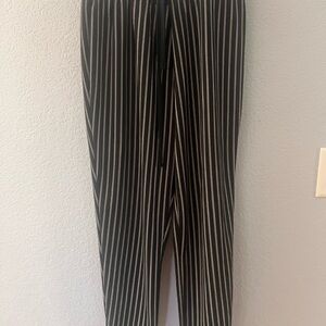 Zara Black and White Dress Pants with Pinstripe Pattern
